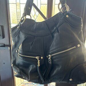 Black Leather B Makowsky shoulder bag